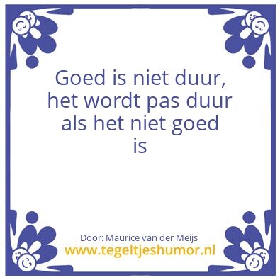 Tegeltje: Duur