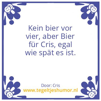 Tegeltje: Bier