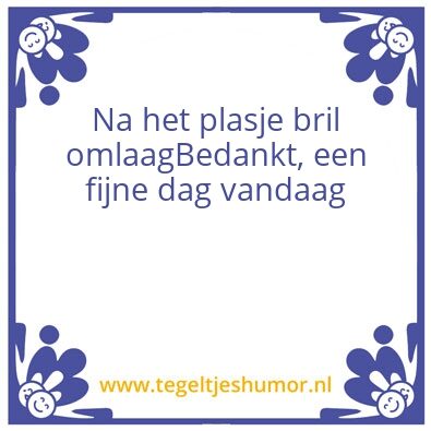Tegeltje: Plasje