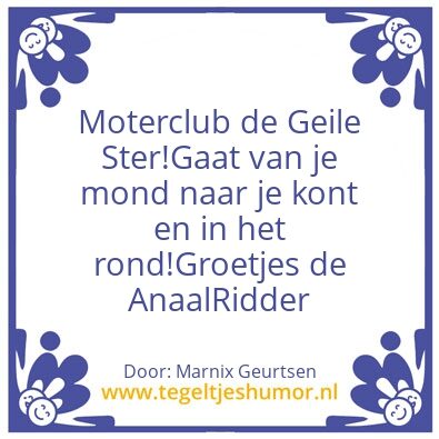 Tegeltje: Anaalridder
