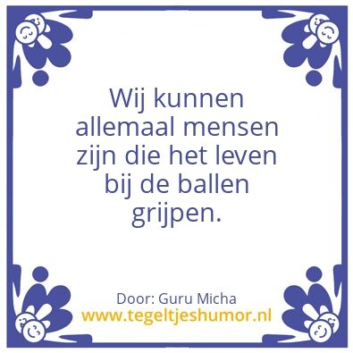 Tegeltje: Micha’s wijsheden