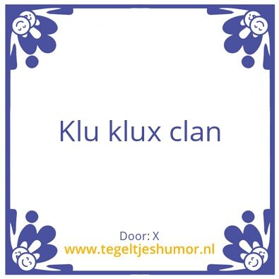 Tegeltje: X