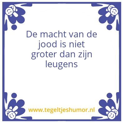 Tegeltje: De jood