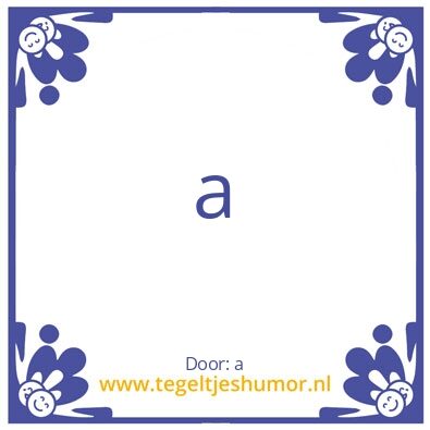Tegeltje: a