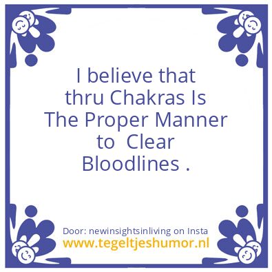 Tegeltje: Clearing Bloodlines