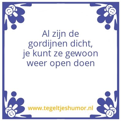 Tegeltje: Gordijnen