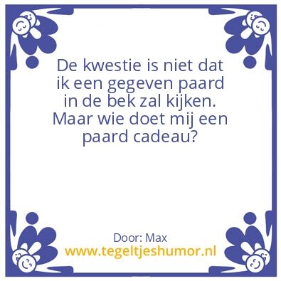 Tegeltje: Paard