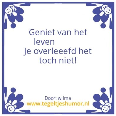 Tegeltje: levenswijsheid