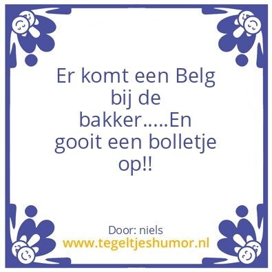 Tegeltje: de Belg