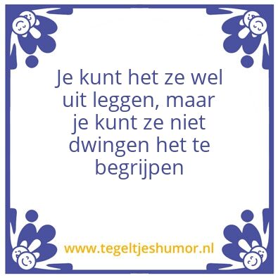Tegeltje: begrijpen