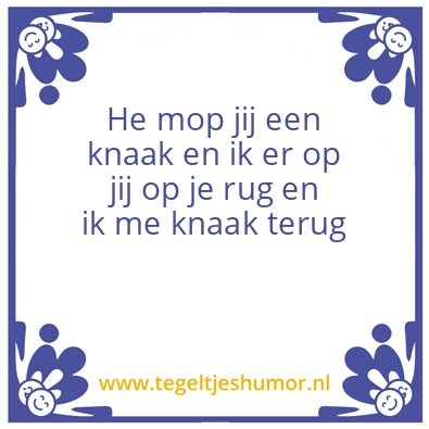 Tegeltje: He mop