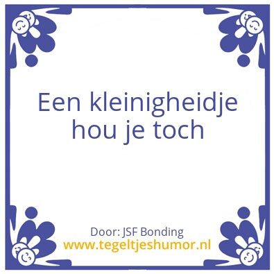Tegeltje: JSF Bonding