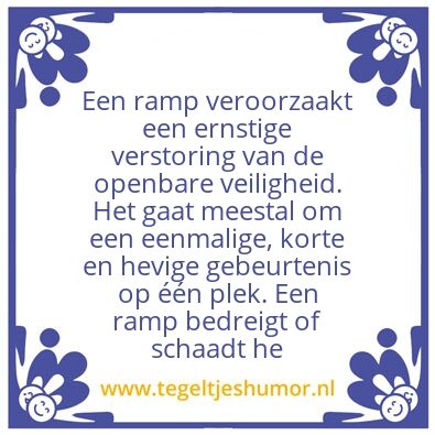 Tegeltje: Ramp