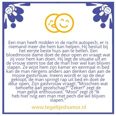 Tegeltje: Pech