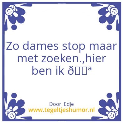 Tegeltje: .
