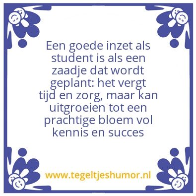 Tegeltje: inzet