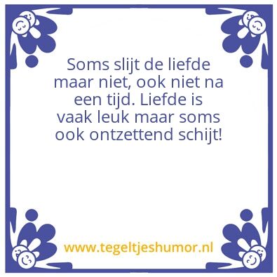 Tegeltje: Liefdespoep