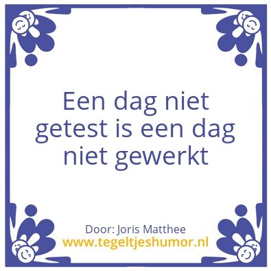 Tegeltje: Test