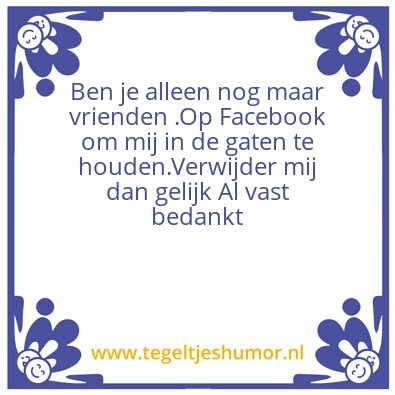 Tegeltje: Facebook