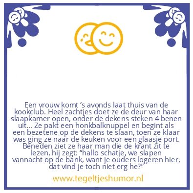 Tegeltje: Laat thuis