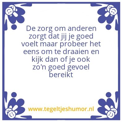 Tegeltje: Zorg