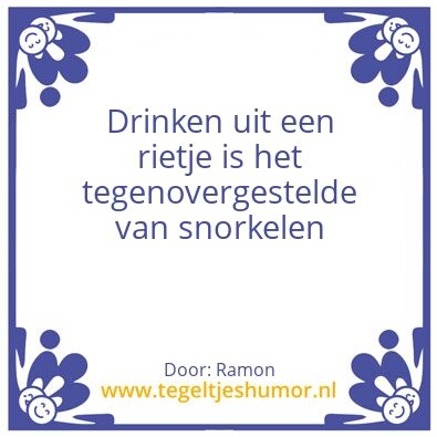Tegeltje: Snorkelen