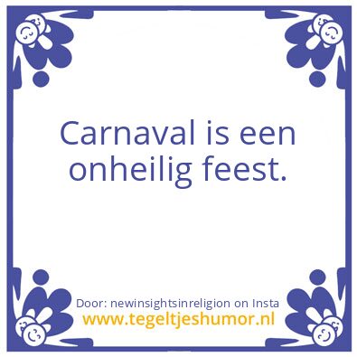 Tegeltje: Onheilig Feest.