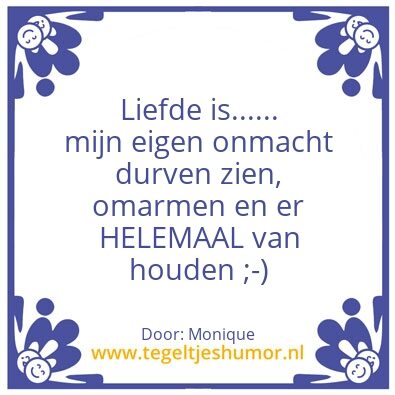 Tegeltje: Liefde is….