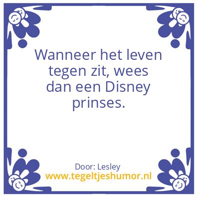 Tegeltje: Disney prinses