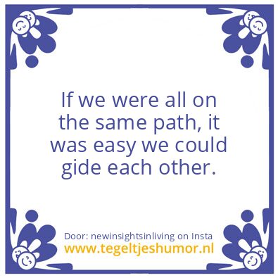 Tegeltje: “Your Path”