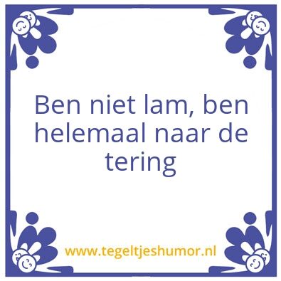 Tegeltje: A