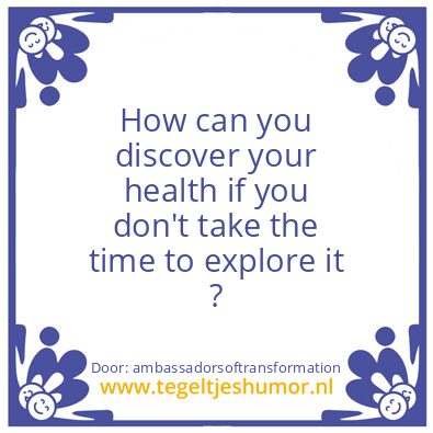 Tegeltje: your health