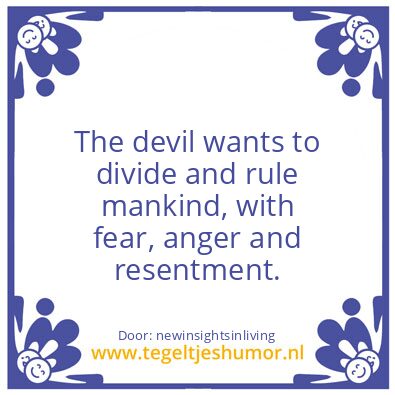 Tegeltje: divide and rule