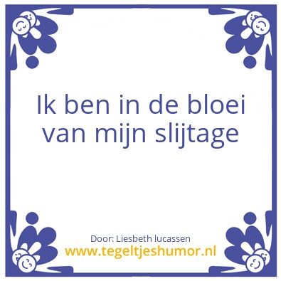 Tegeltje: Ouder worden
