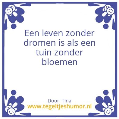 Tegeltje: Mooi