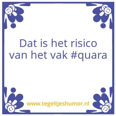 Tegeltje: #quara