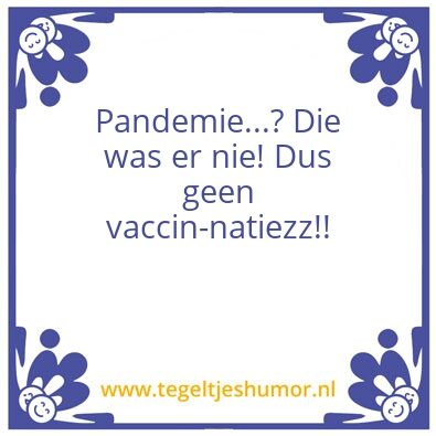 Tegeltje: Covid