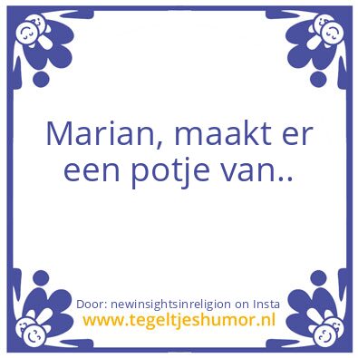 Tegeltje: ” Marian B “