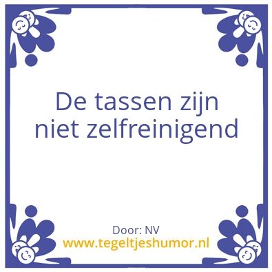 Tegeltje: afwasNV