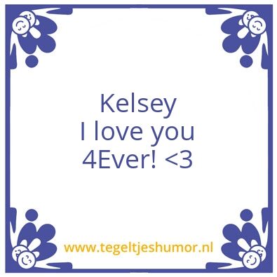 Tegeltje: Love