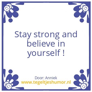 Tegeltje: stay