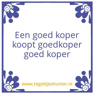 Tegeltje: Koper