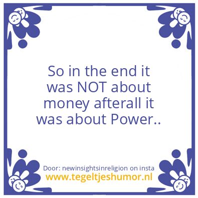 Tegeltje: In the End.