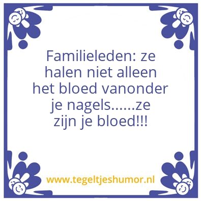 Tegeltje: Familie