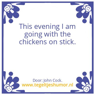 Tegeltje: This evening…