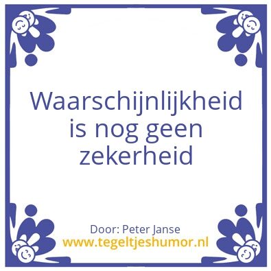 Tegeltje: Zekerheid