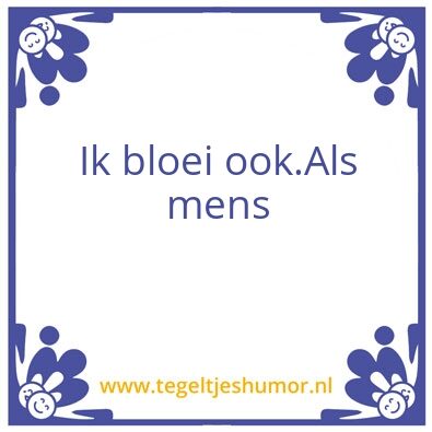 Tegeltje: Bloei