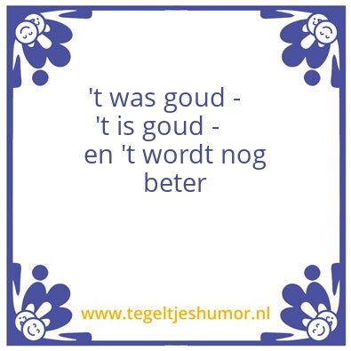 Tegeltje: goud