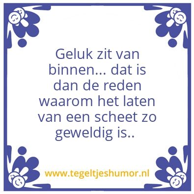 Tegeltje: Geluk