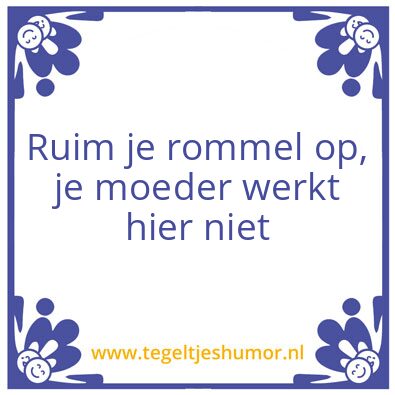 Tegeltje: Rommel